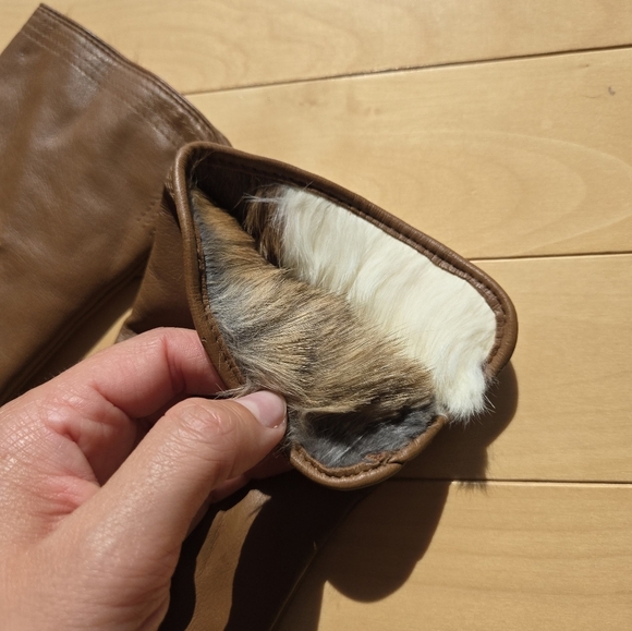 Fownes Fur Lined Gloves Size Women's Medium - Picture 5 of 7